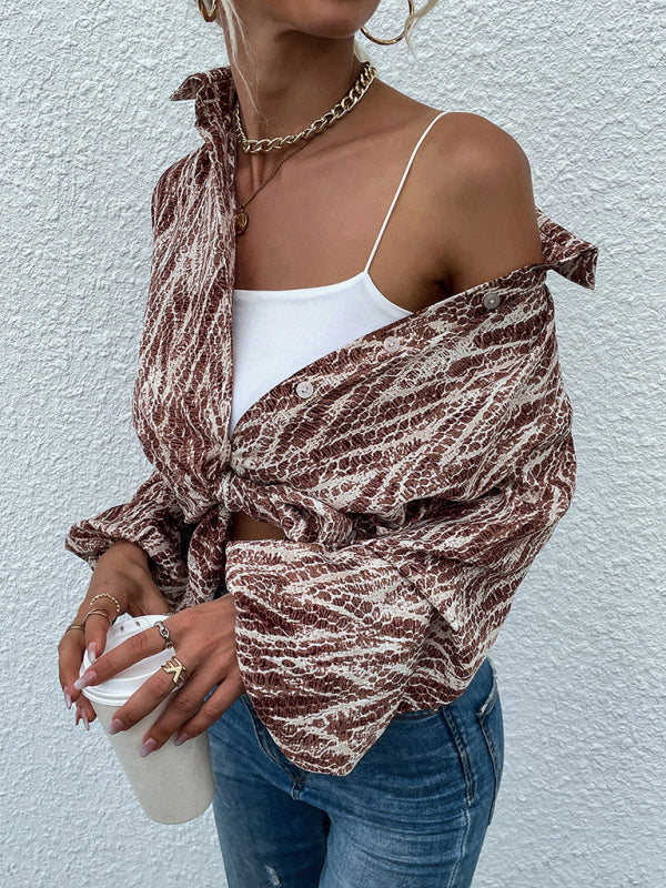 Woman'S New Shirts Spring Autumn Tie Long Sleeve Shirts
