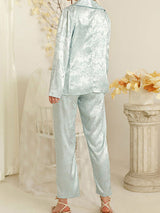 Women’s Casual Blazer Pocket Straight Leg Pantsuit