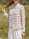 Women’s Statement Cat Print Blouse With Iconic Cat Cutout Collar