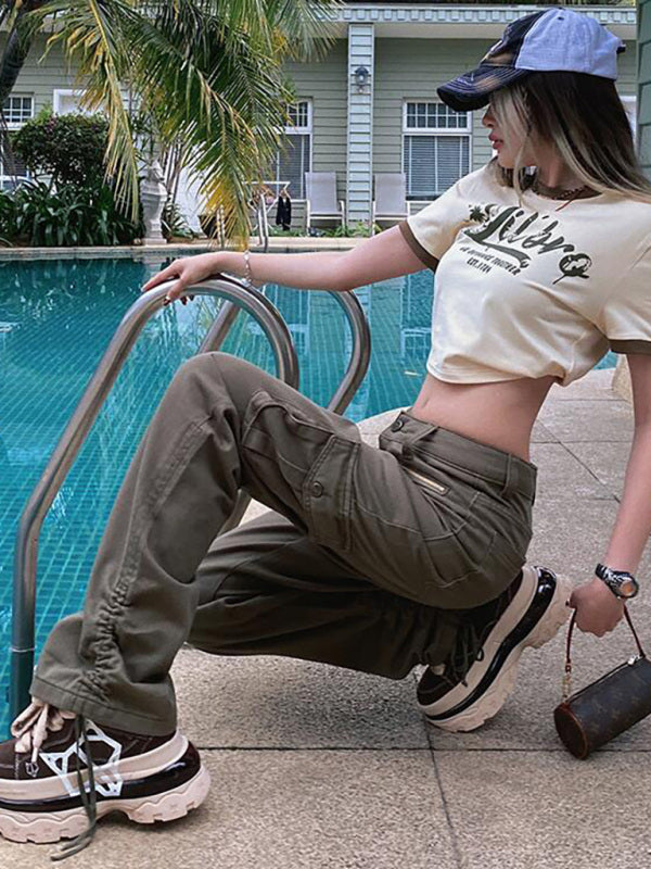 Women’s Cute High Rise Scout Cargo Pants