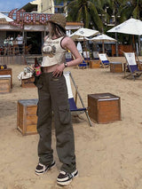 Women’s Cute High Rise Scout Cargo Pants