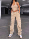 Women’s Loose Fit Low Rise Cargo Pants