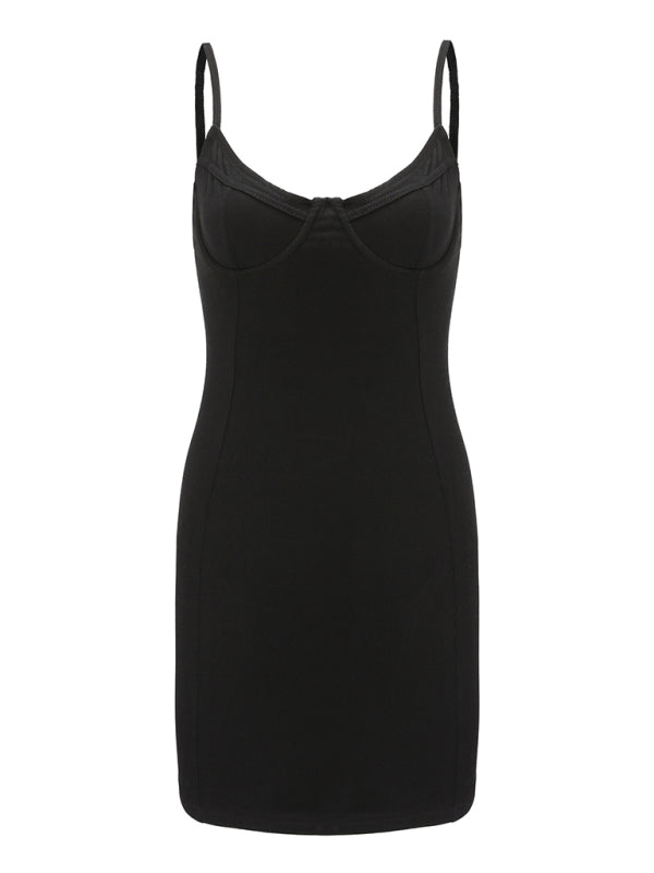 Women's sexy backless slimming bodycon halter dress