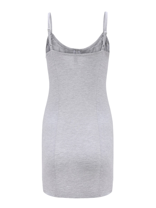 Women's sexy backless slimming bodycon halter dress