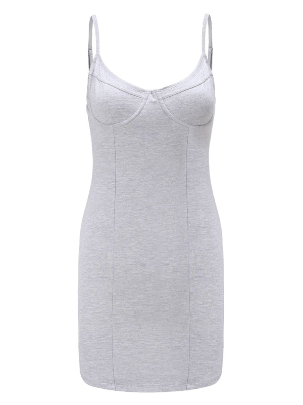 Women's sexy backless slimming bodycon halter dress