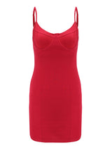 Women's sexy backless slimming bodycon halter dress