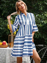 Women’s Striped Loose Fit Babydoll Dress