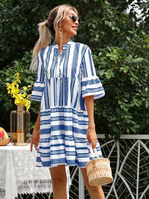 Women’s Striped Loose Fit Babydoll Dress