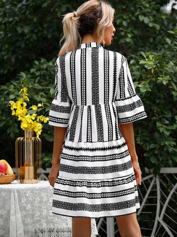 Women’s Striped Loose Fit Babydoll Dress