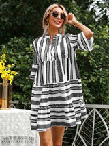 Women’s Striped Loose Fit Babydoll Dress