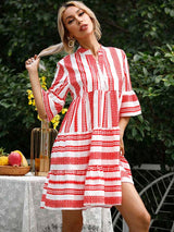 Women’s Striped Loose Fit Babydoll Dress