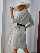 Women's Simple Sporty Mid Zip Casual Dress