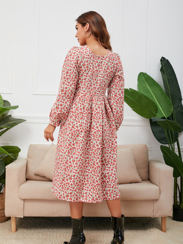 Women’s Everyday Floral Print Longsleeve Dress
