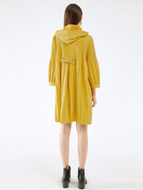Women’s Double Breasted Buttons Pleats Dress Cardigan