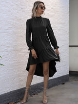 Women's long-sleeved commuter dovetail dress