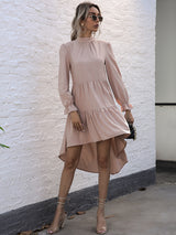Women's long-sleeved commuter dovetail dress