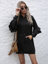 Women’s Stylish Hoodie Dress With Fashionable Sleeves