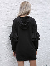 Women’s Stylish Hoodie Dress With Fashionable Sleeves