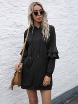 Women’s Stylish Hoodie Dress With Fashionable Sleeves