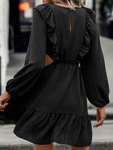 Women’s Adorable Ruffle Side Cutout Dress