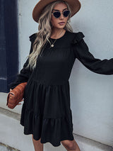 European and American women's new product explosion long -sleeved dress