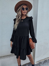 European and American women's new product explosion long -sleeved dress
