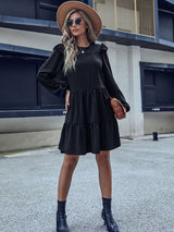 European and American women's new product explosion long -sleeved dress
