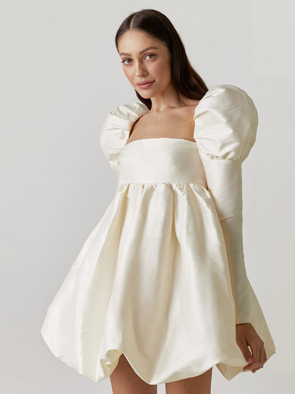 Women's Cottage Puff Babydoll Dress