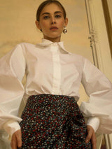 New solid color loose lapel street casual long sleeve shirt