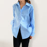 Relaxed outer wear and simple inner wear with solid bottomed shirt
