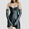 Women's Satin Mini Slip Dress（No Accessories）