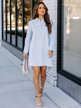 Women's Solid Color Shirt Dress