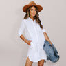 Women's Solid Color Shirt Dress