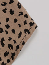 Women's Commuter Leopard Print Tie Shirt