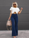 Women’s Solid Color Flare Leg Corduroy Pants