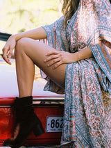 $36.43 Cotton Printed Cardigan Vacation Casual Beach Overshirt
