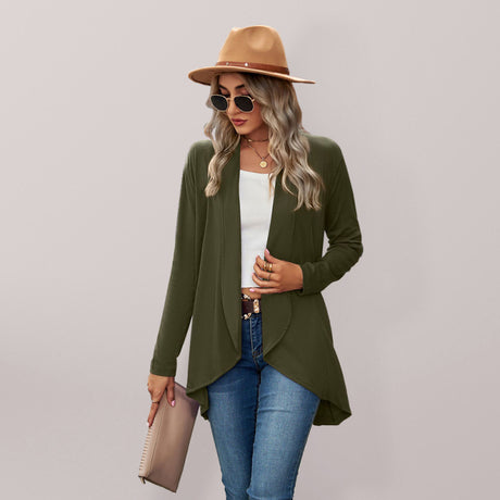 Women’s Solid Color Essential Open Front Cardigan
