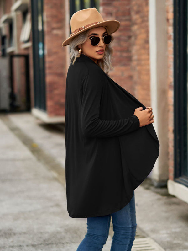 Women’s Solid Color Essential Open Front Cardigan