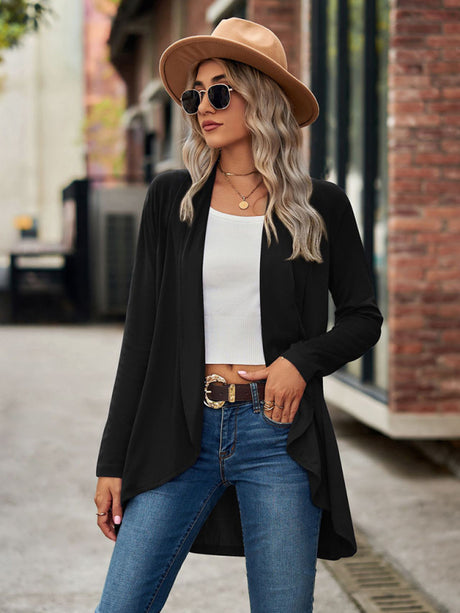 Women’s Solid Color Essential Open Front Cardigan