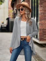 Women’s Solid Color Essential Open Front Cardigan