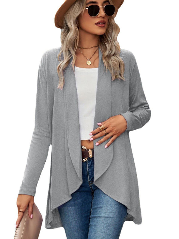 Women’s Solid Color Essential Open Front Cardigan