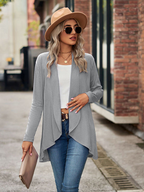 Women’s Solid Color Essential Open Front Cardigan