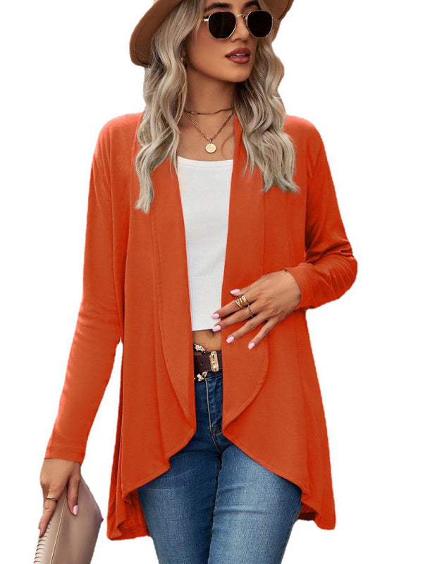 Women’s Solid Color Essential Open Front Cardigan