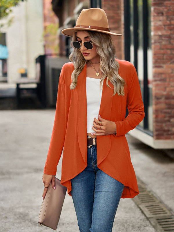 Women’s Solid Color Essential Open Front Cardigan