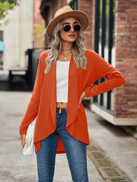 Women’s Solid Color Essential Open Front Cardigan