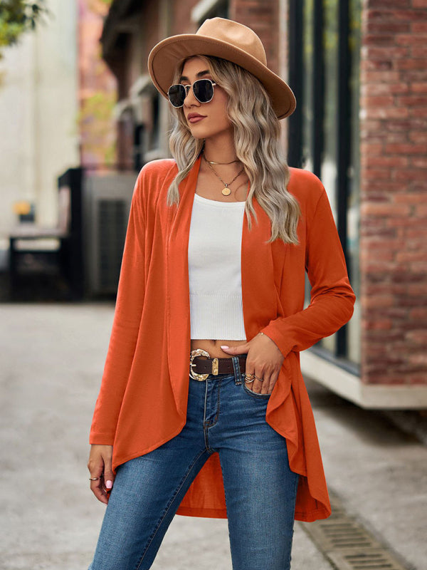 Women’s Solid Color Essential Open Front Cardigan