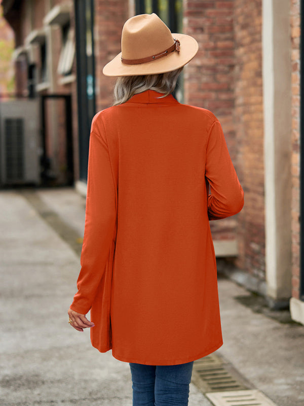 Women’s Solid Color Essential Open Front Cardigan