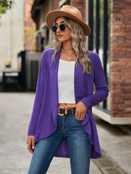 Women’s Solid Color Essential Open Front Cardigan