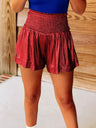Women's Smocked Pull-on Glitter Shorts