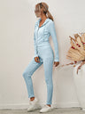 Women's Sloid Color Hoodie & Pants Lounge Set